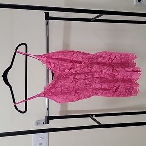 Pink Lace Romper